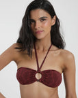 Bikini top reversible Porto terracota - Poliéster reciclado