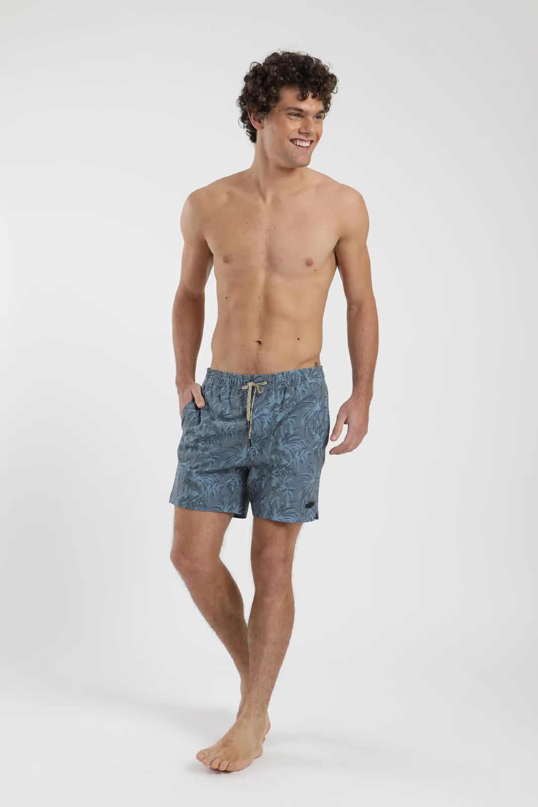 Traje de Baño hombre Trunk Selva 2 azul - Poliéster reciclado