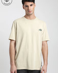 Polera manga corta hombre Auto beige claro - Algodón orgánico