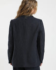 Chaqueta mujer blazer Alondra stripes azul - Lino - Frøens