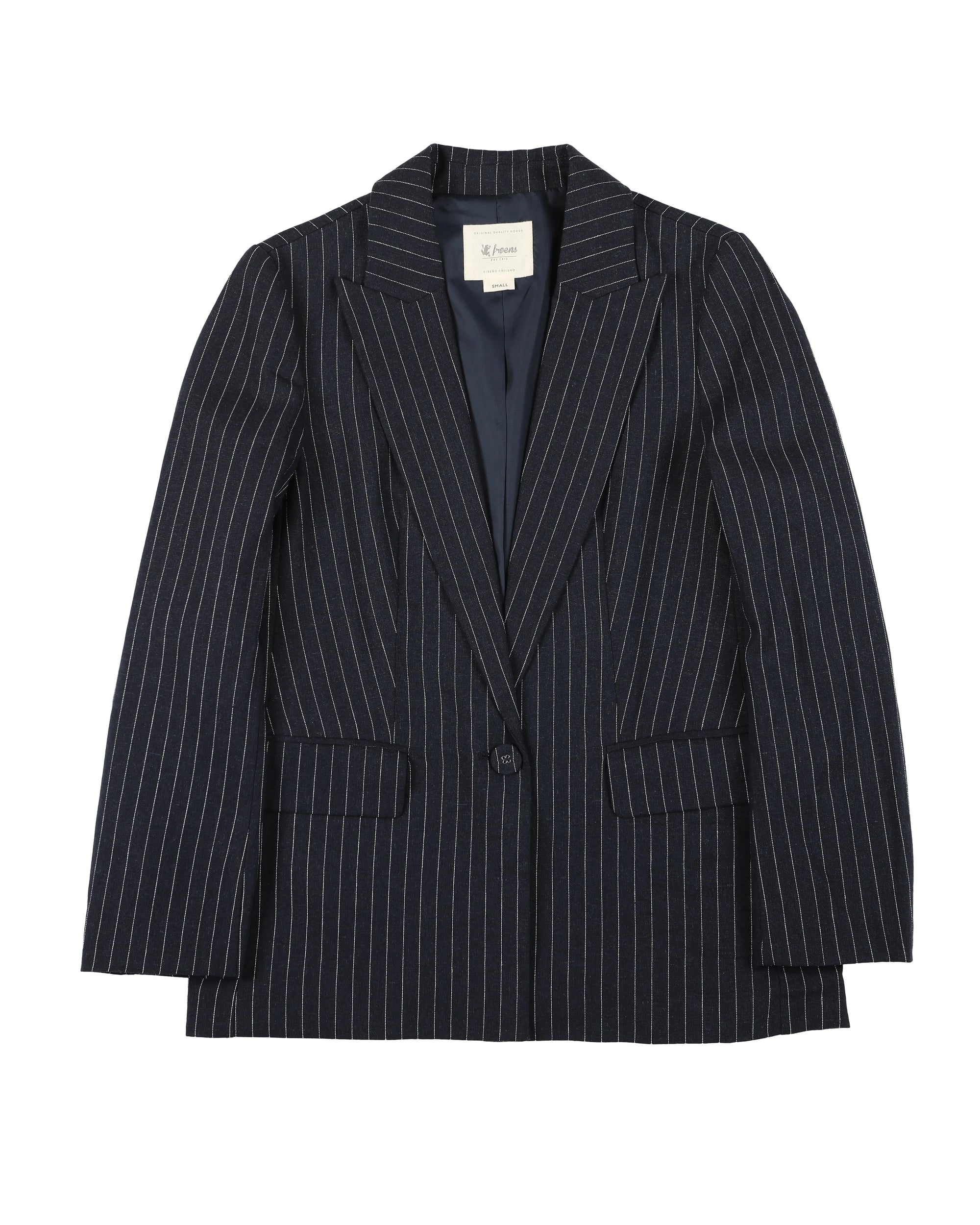 Chaqueta mujer blazer Alondra stripes azul - Lino - Frøens