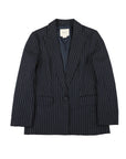 Chaqueta mujer blazer Alondra stripes azul - Lino - Frøens