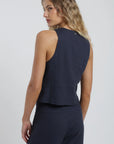 Blusa sin mangas Asia azul Froens