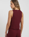 Blusa manga corta Asia burdeo Froens