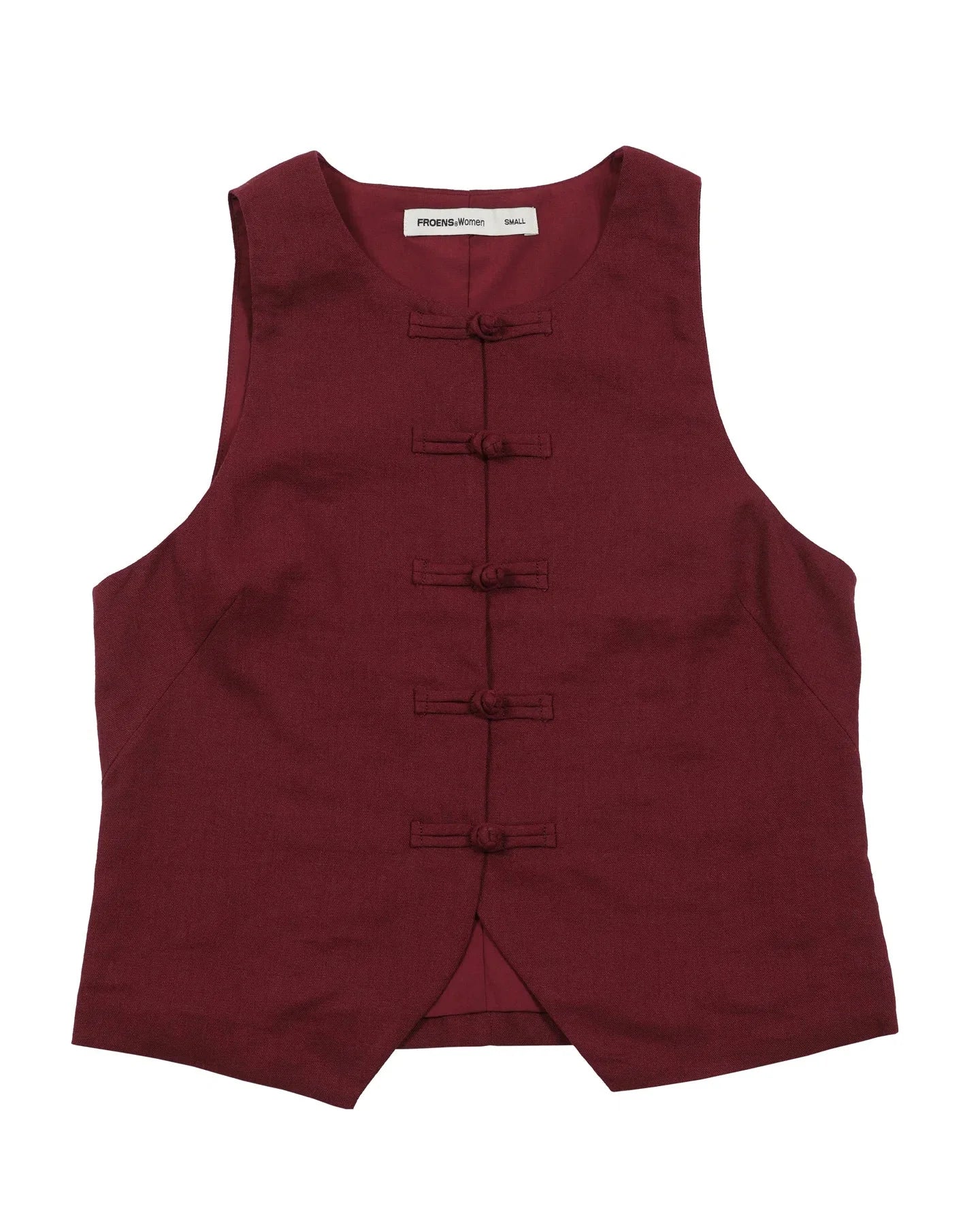Blusa manga corta Asia burdeo Froens