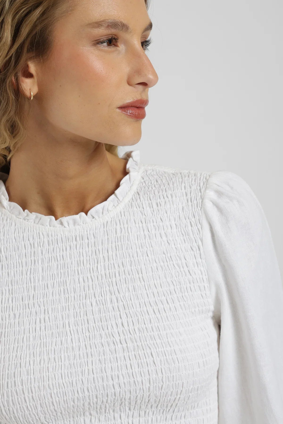Blusa manga larga Bee blanco Froens