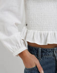 Blusa manga larga Bee blanco Froens