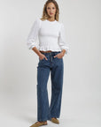 Blusa manga larga Bee blanco Froens
