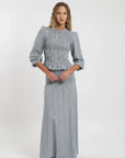 Blusa manga larga Bee rayas gris Froens