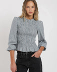 Blusa manga larga Bee rayas gris Froens