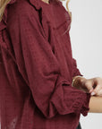 Blusa manga larga Mia burdeo