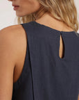 Blusa sin mangas Caulle azul Froens