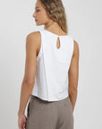 Blusa sin mangas Caulle blanco Froens
