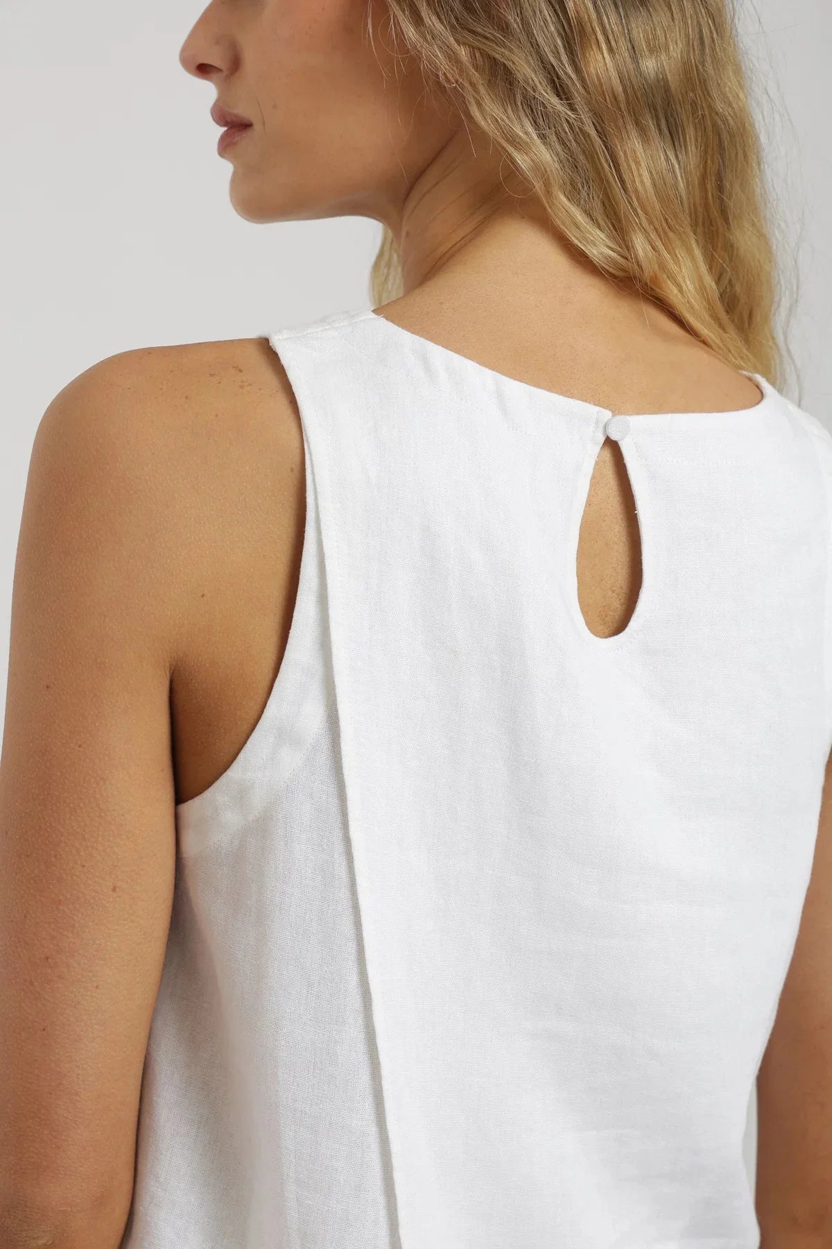 Blusa sin mangas Caulle blanco Froens