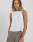 Blusa sin mangas Caulle blanco Froens