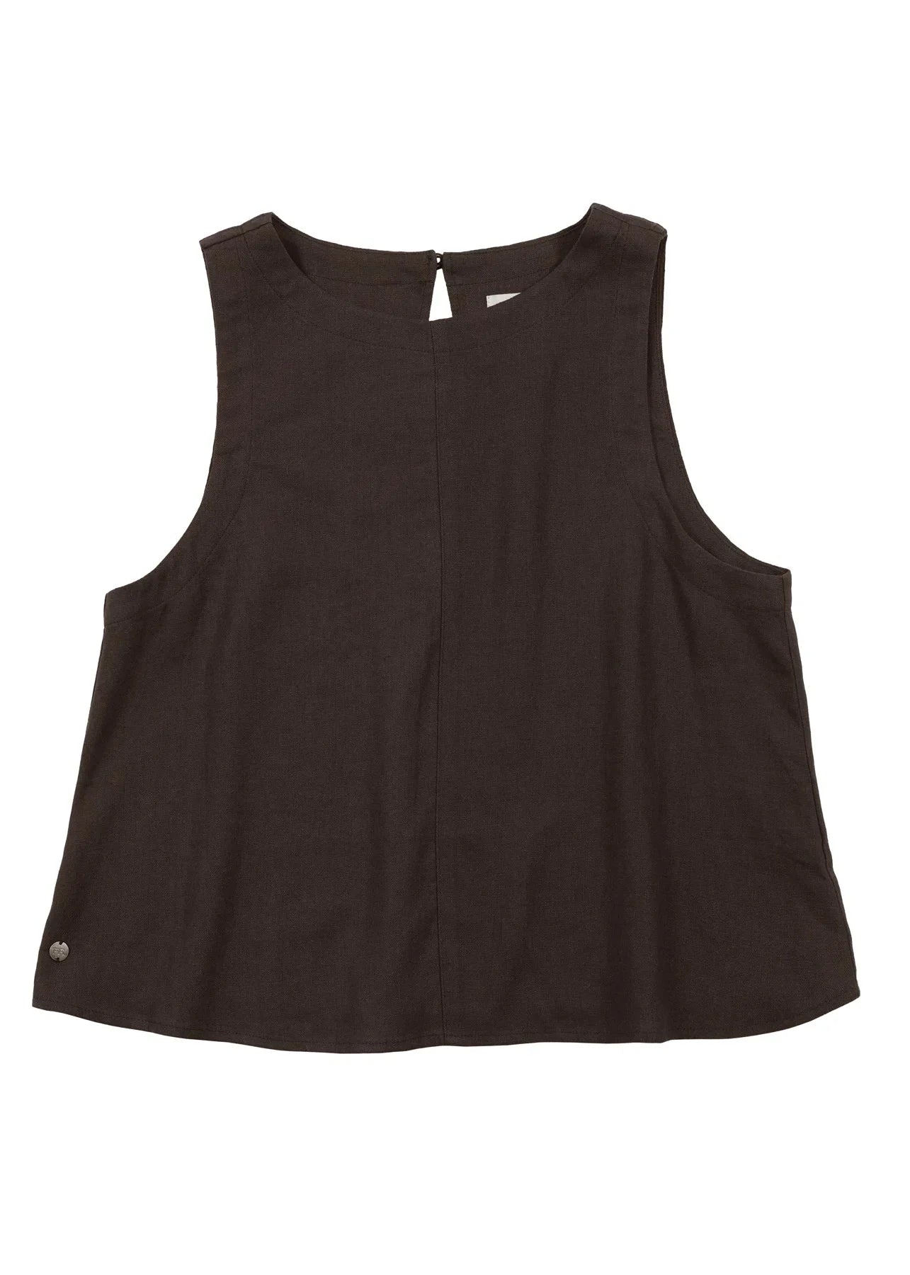 Blusa sin mangas Caulle café Froens