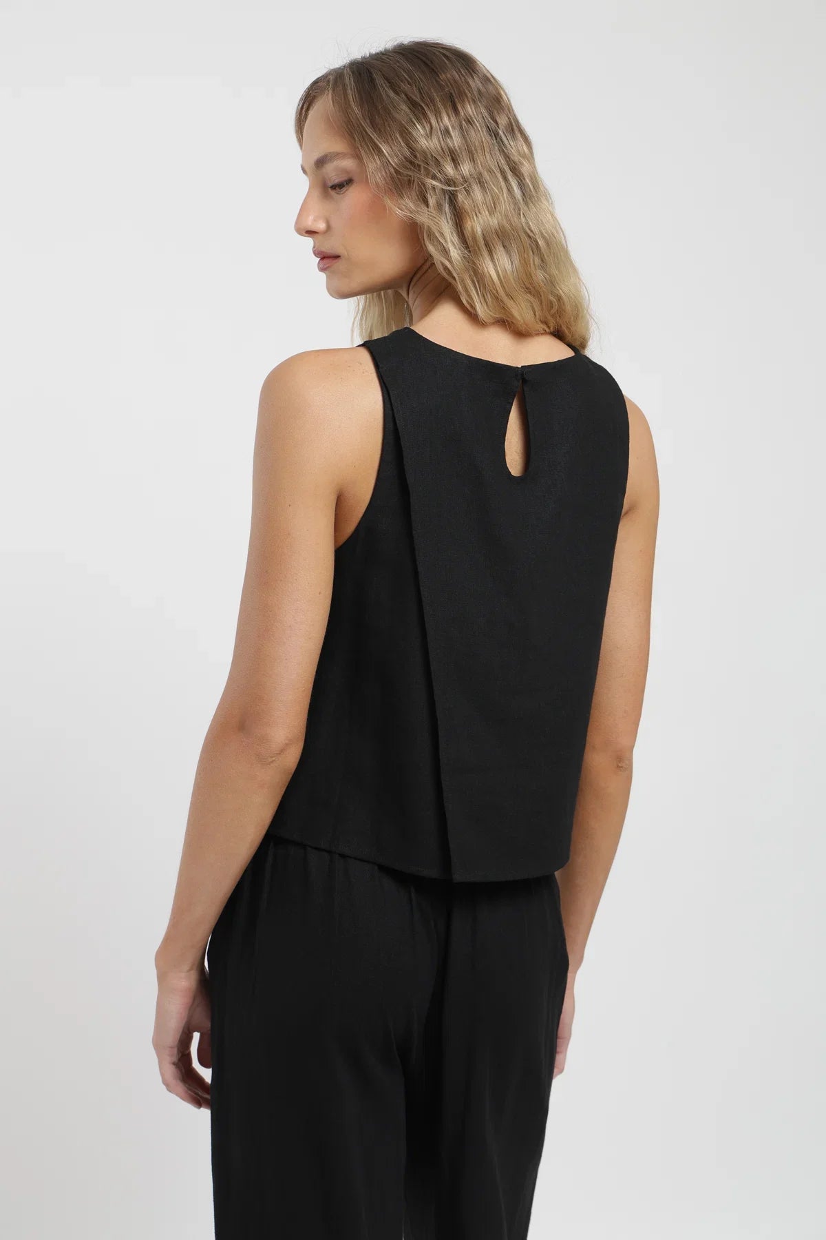Blusa sin mangas Caulle negro Froens