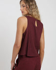 Blusa sin mangas Caulle rombos burdeo Froens