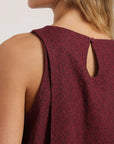 Blusa sin mangas Caulle rombos burdeo Froens