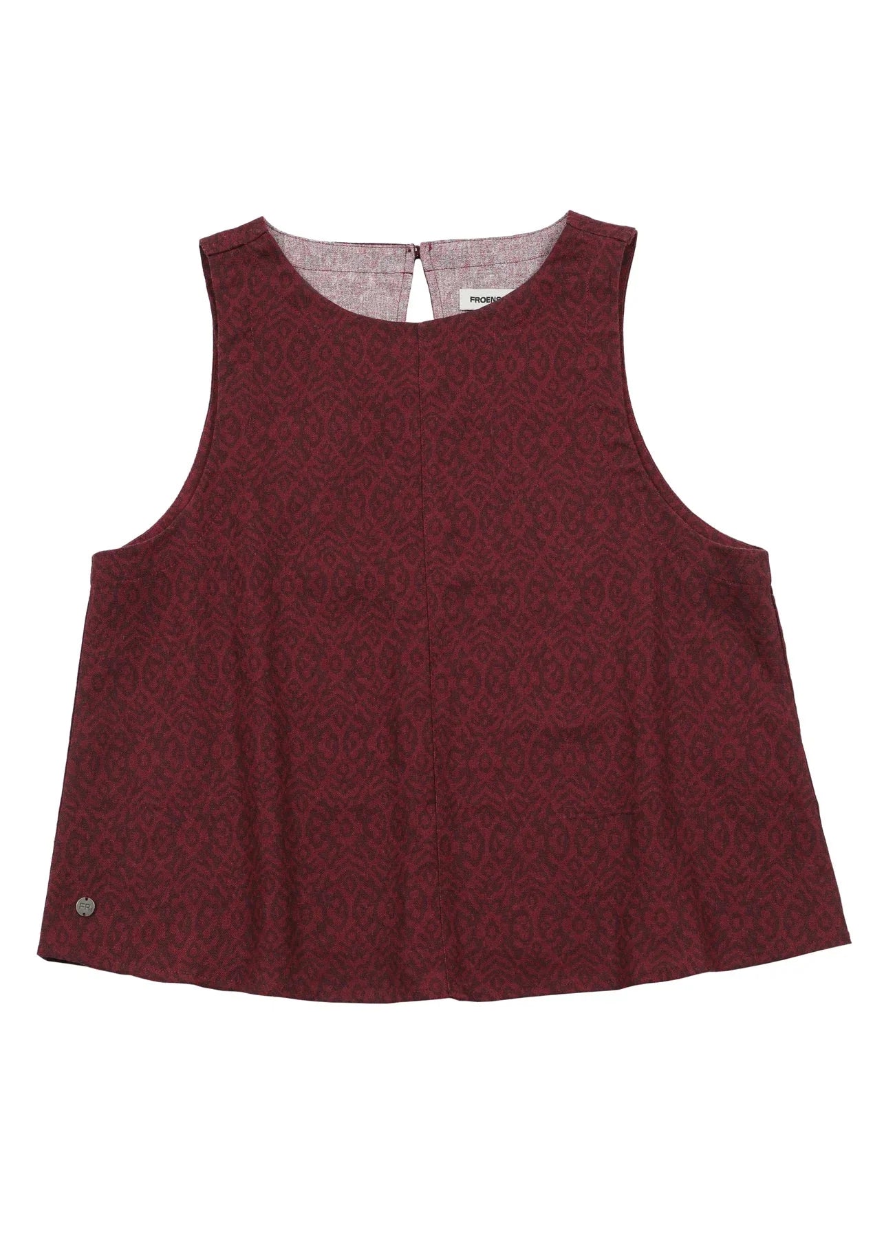Blusa sin mangas Caulle rombos burdeo Froens
