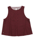 Blusa sin mangas Caulle rombos burdeo Froens