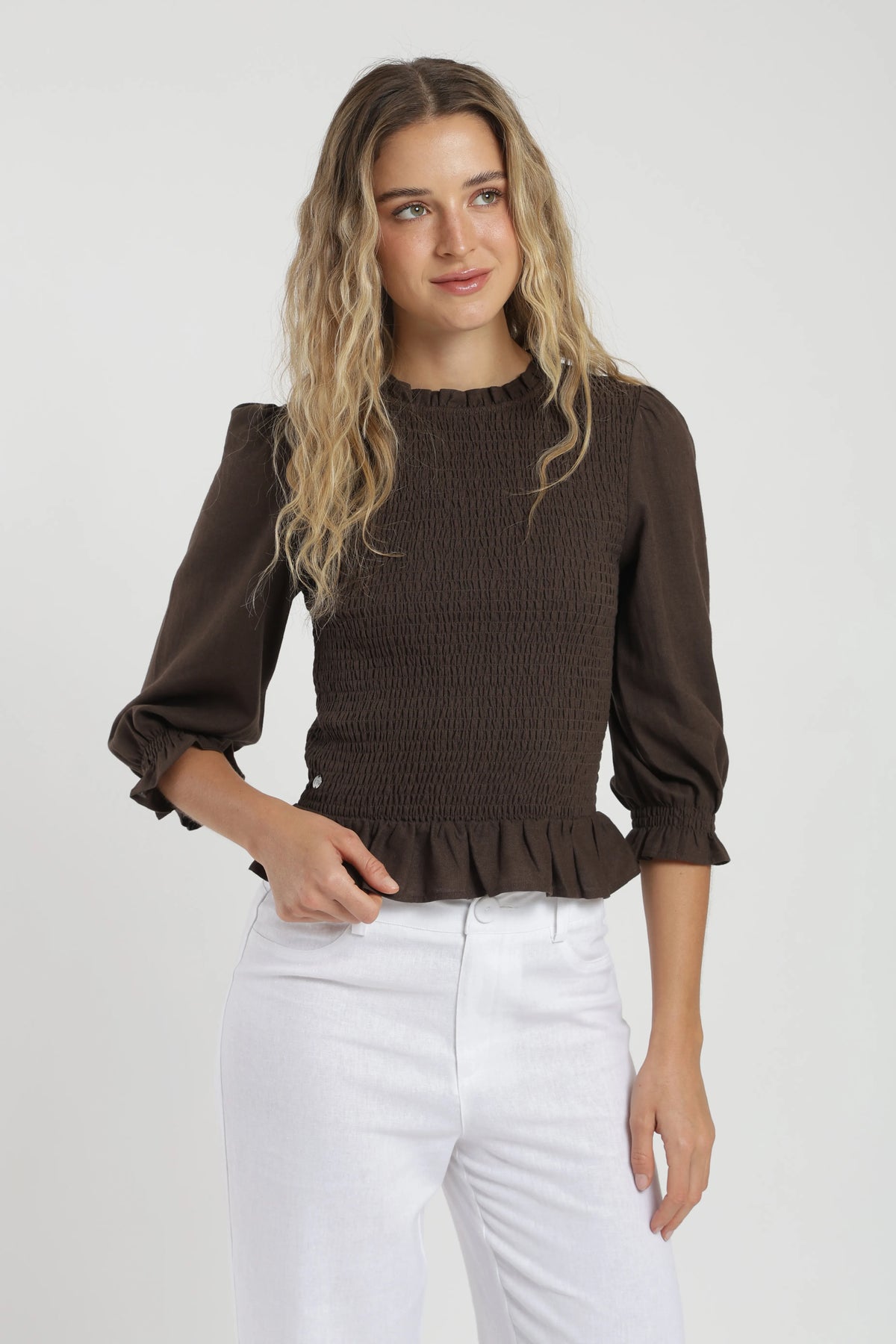 Blusa lira café Froens