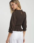 Blusa lira café Froens