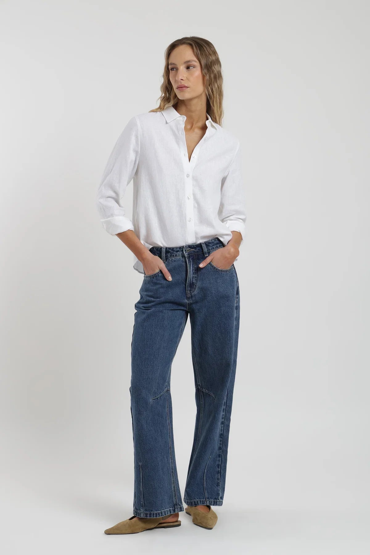 Blusa manga larga Lucy blanco Froens