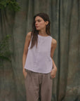 Blusa sin mangas caulle blanco