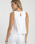 Blusa sin mangas caulle blanco Froens