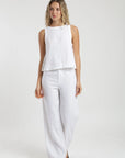 Blusa sin mangas caulle blanco Froens