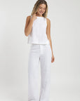 Blusa sin mangas caulle blanco Froens