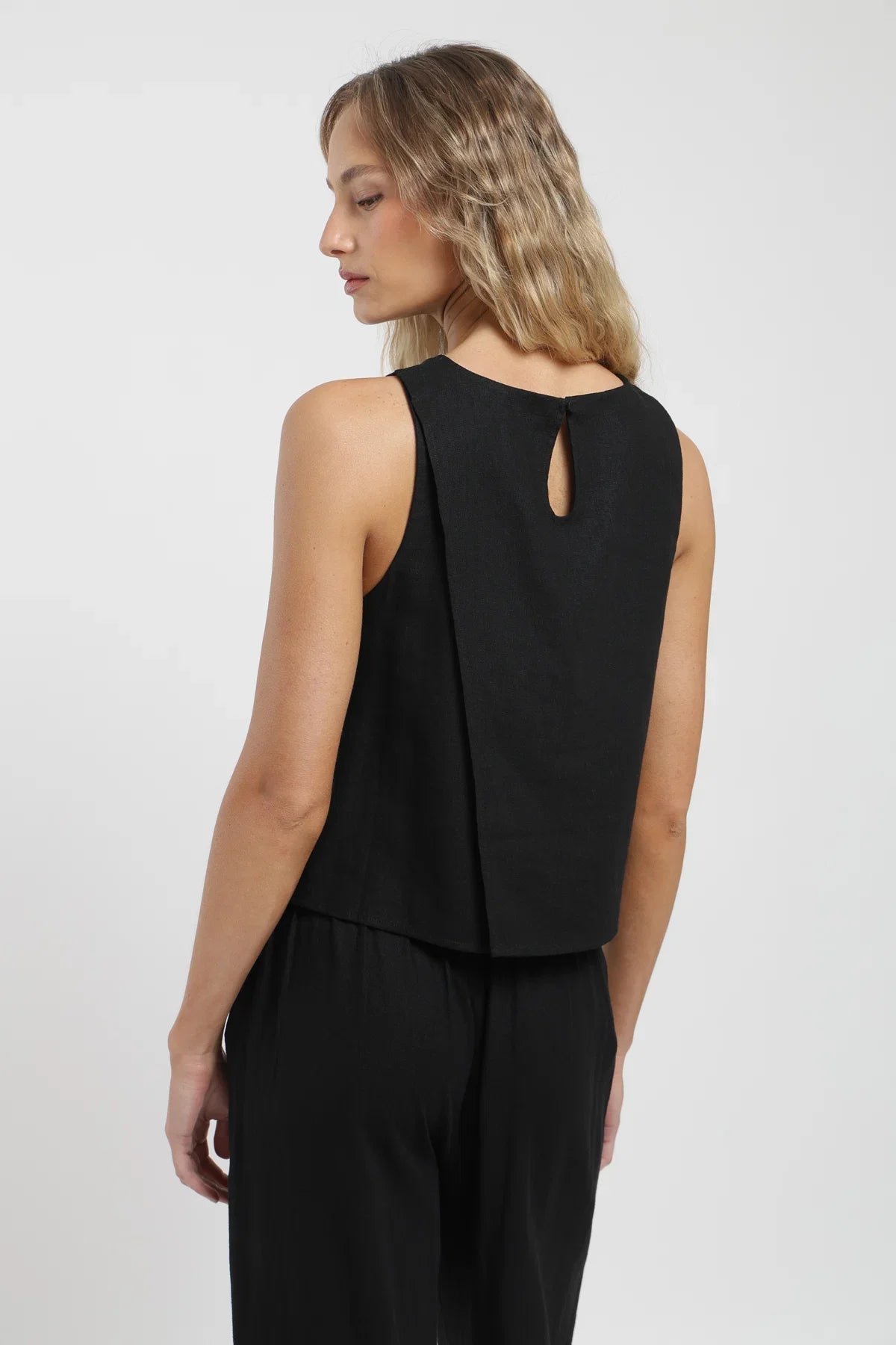Blusa sin mangas Caulle negro Froens