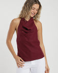 Blusa sin mangas murta burdeo Froens