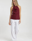 Blusa sin mangas murta burdeo Froens