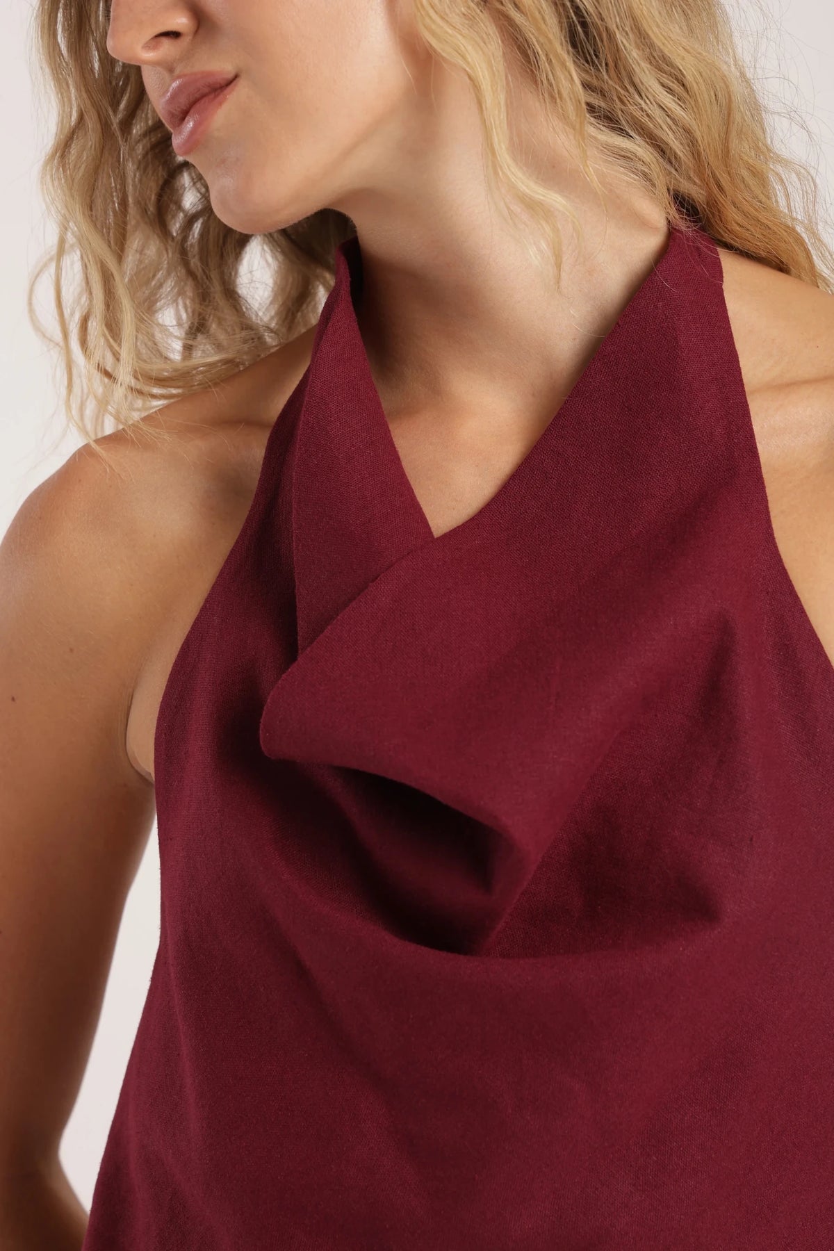 Blusa sin mangas murta burdeo Froens