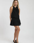 Blusa sin mangas murta negro Froens