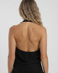 Blusa sin mangas murta negro Froens