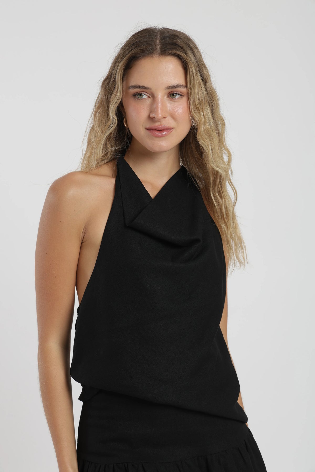 Blusa sin mangas murta negro Froens