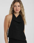 Blusa sin mangas murta negro Froens
