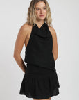 Blusa sin mangas murta negro Froens
