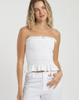 Blusa sin mangas panal blanco Froens