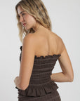 Blusa sin mangas panal café Froens