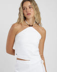 Blusa sin mangas roca blanco Froens