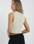 Blusa sin mangas Vest tejido beige Froens
