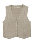 Blusa sin mangas Vest tejido beige Froens