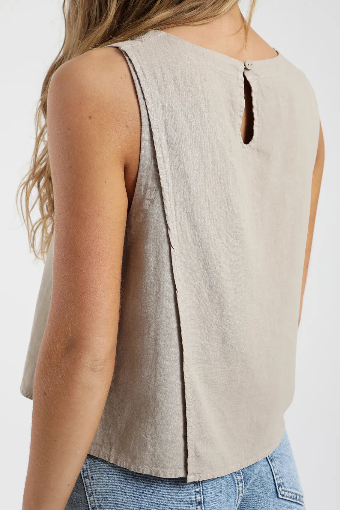Blusa mujer Caulle beige - Lino - Frøens