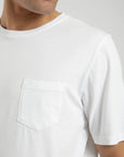 Polera manga corta hombre Bolsillo blanco - Algodón orgánico