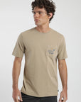 Polera manga corta hombre Bolsillo camel - Algodón orgánico