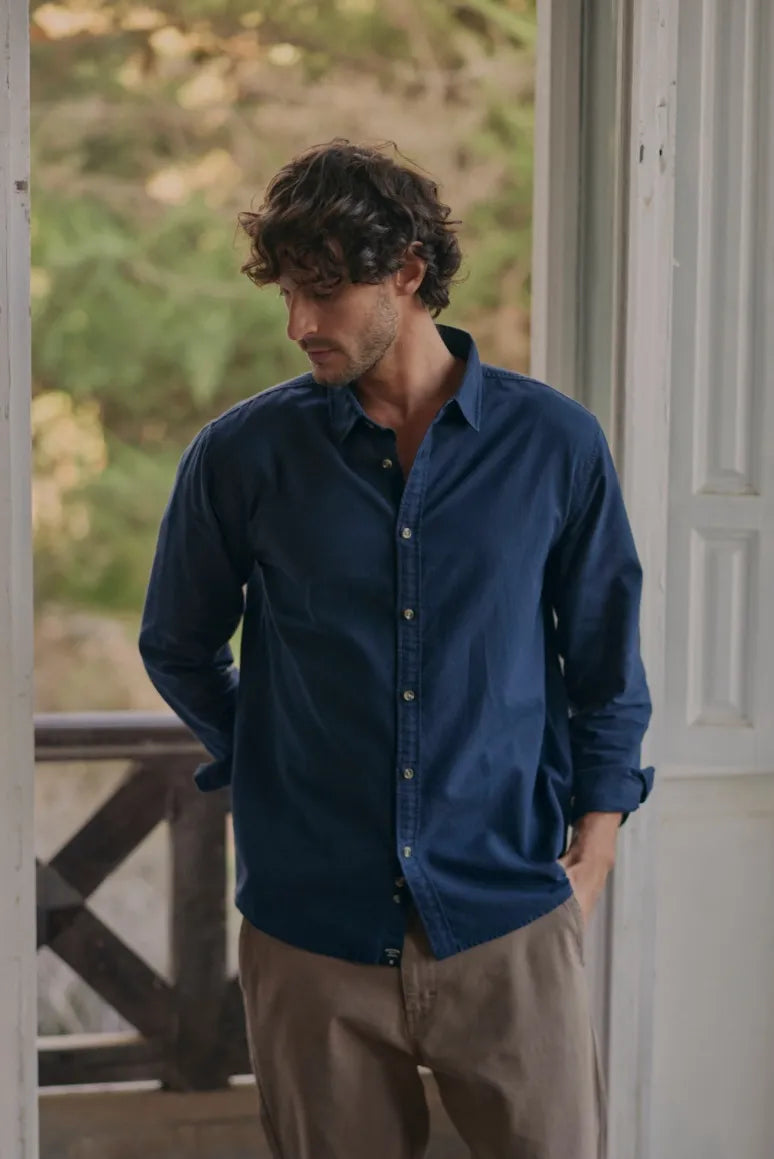 Camisa manga larga basic azul